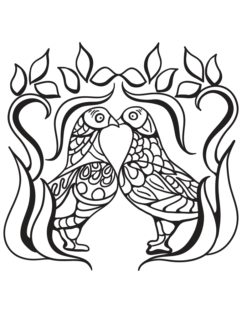 Desenho de Dia De São Valentm para colorir e imprimir: número 10