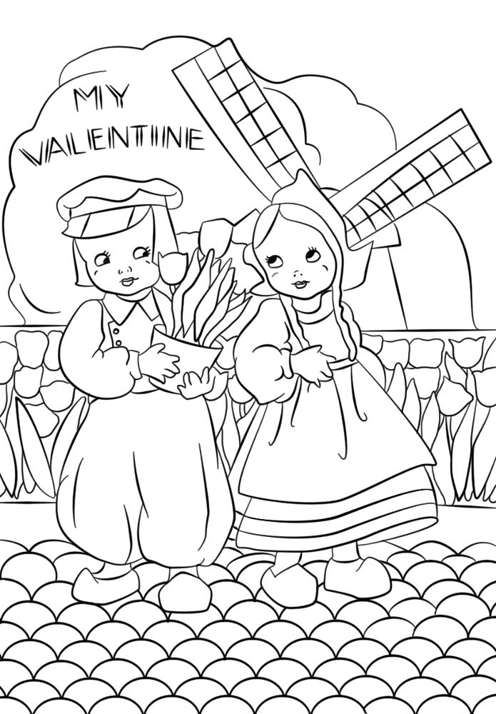 Desenho de Dia De São Valentm para colorir e imprimir: número 11