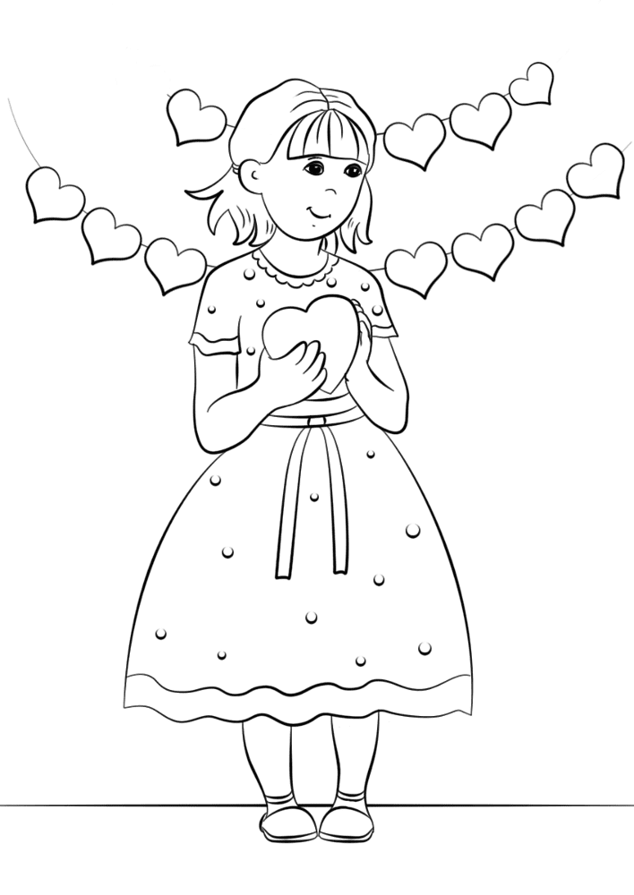 Desenho de Dia De São Valentm para colorir e imprimir: número 12