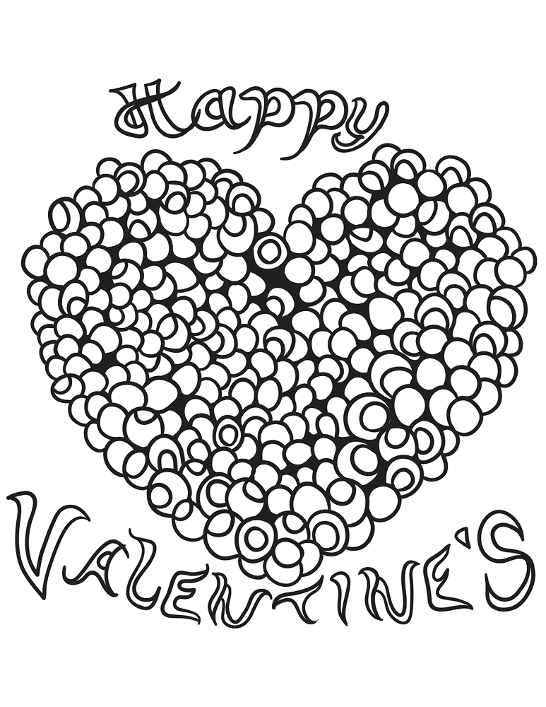 Desenho de Dia De São Valentm para colorir e imprimir: número 13
