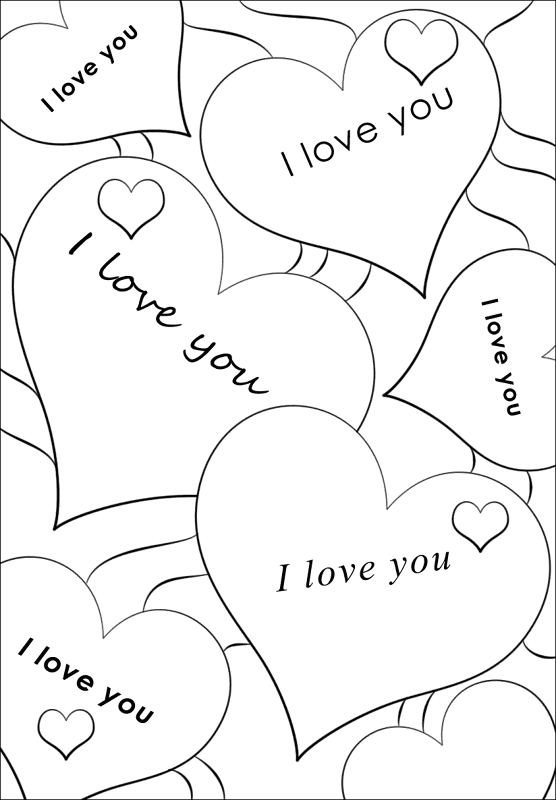 Desenho de Dia De São Valentm para colorir e imprimir: número 17