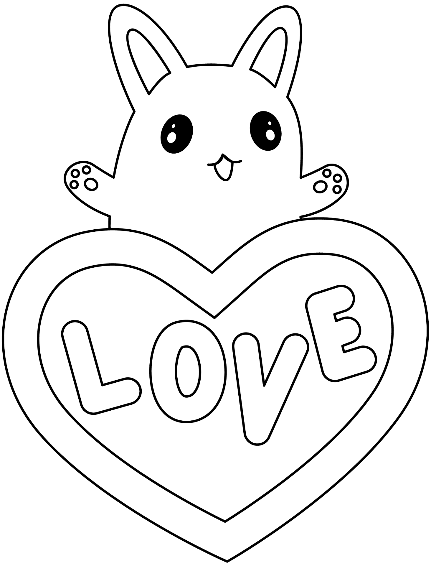 Desenho de Dia De São Valentm para colorir e imprimir: número 18