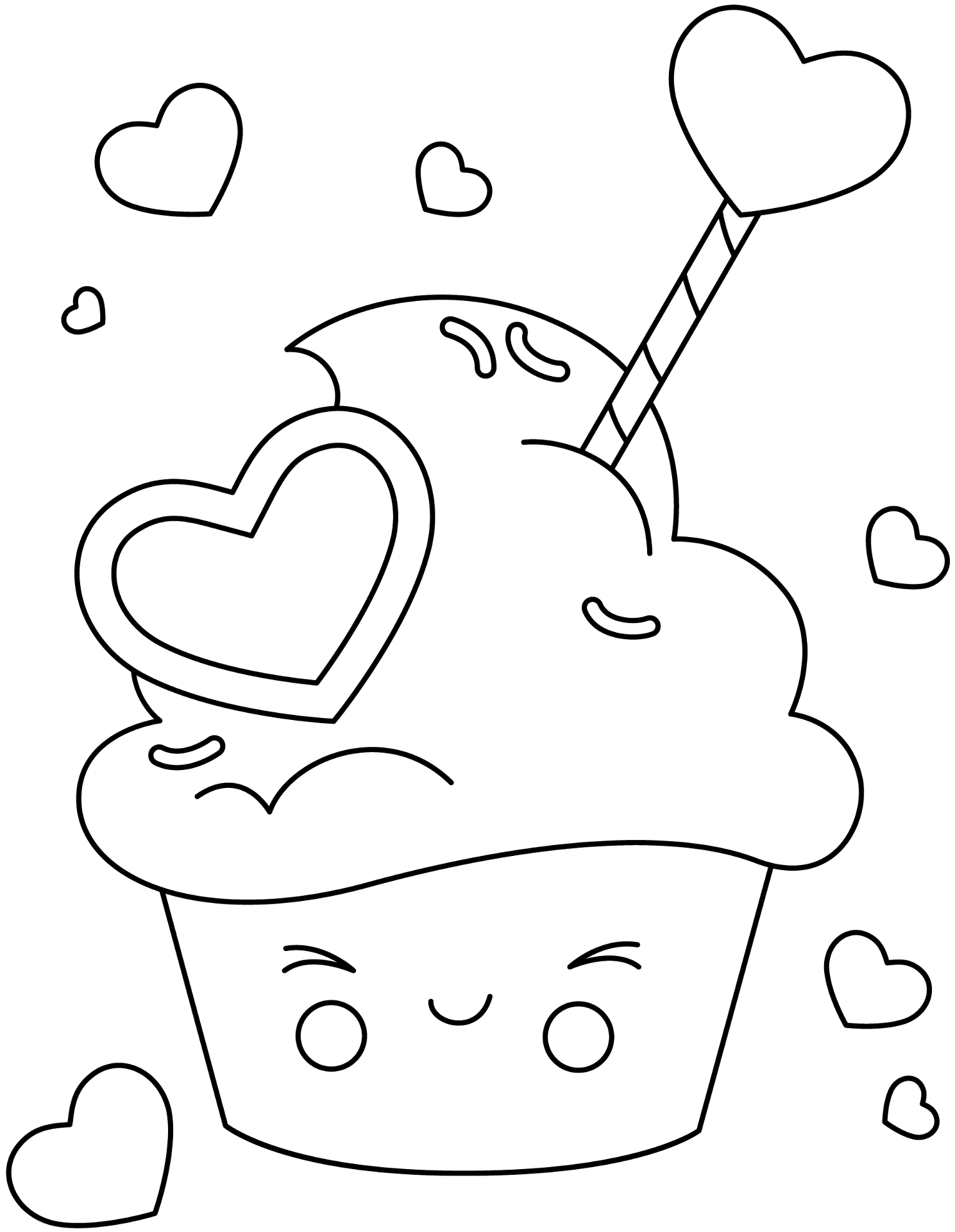Desenho de Dia De São Valentm para colorir e imprimir: número 19