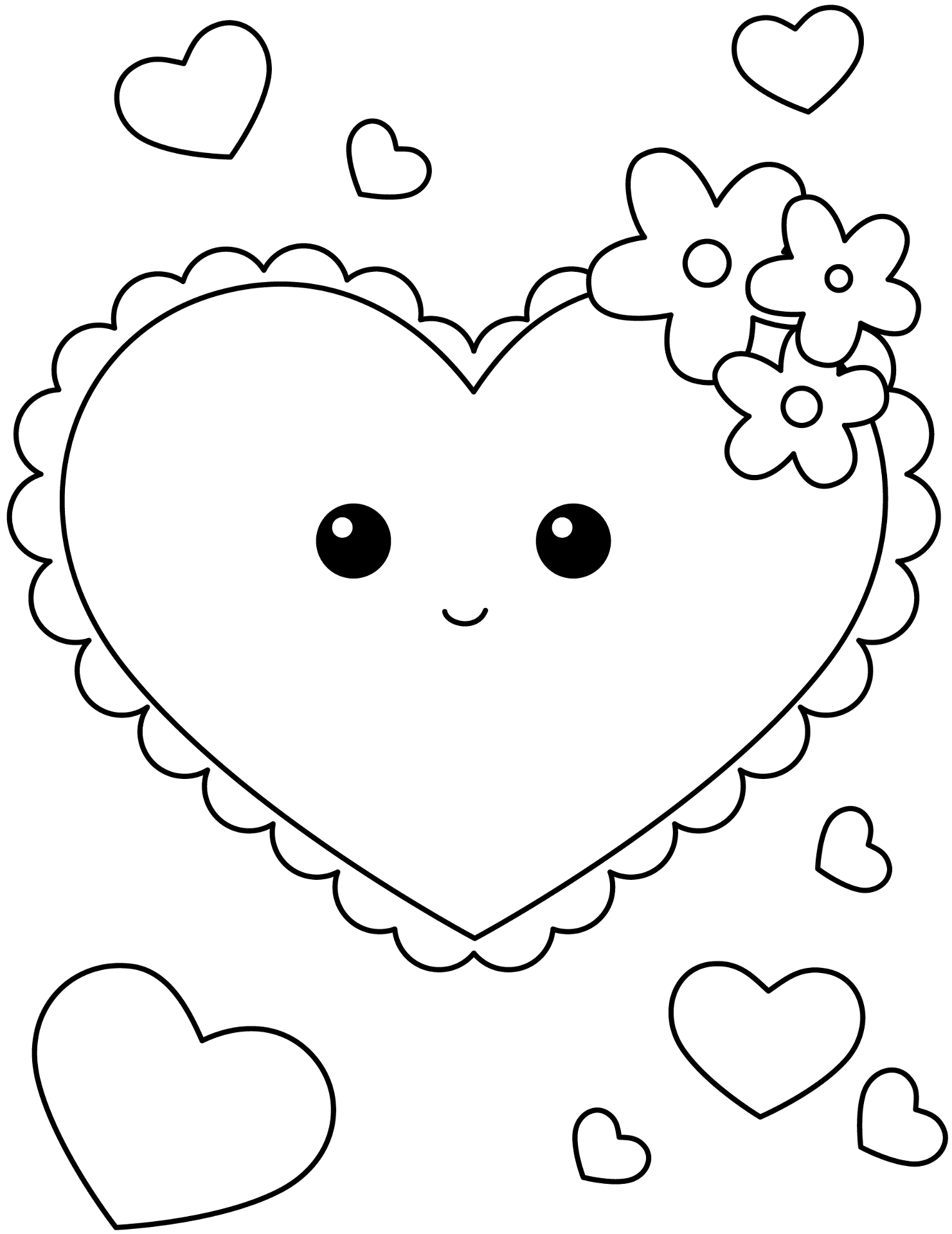 Desenho de Dia De São Valentm para colorir e imprimir: número 20