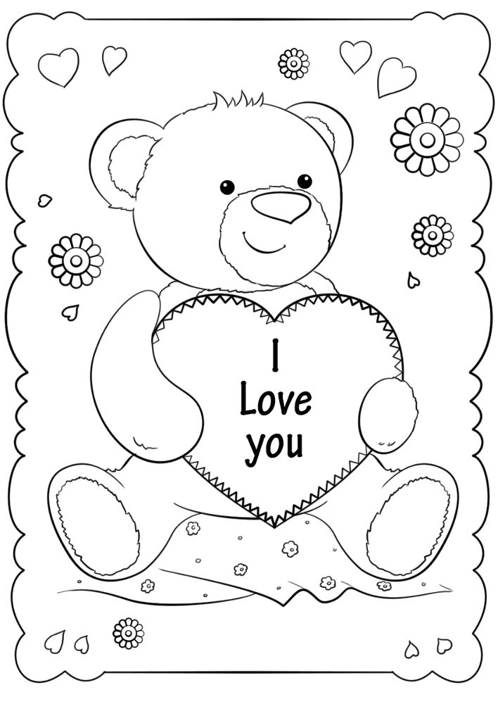 Desenho de Dia De São Valentm para colorir e imprimir: número 40