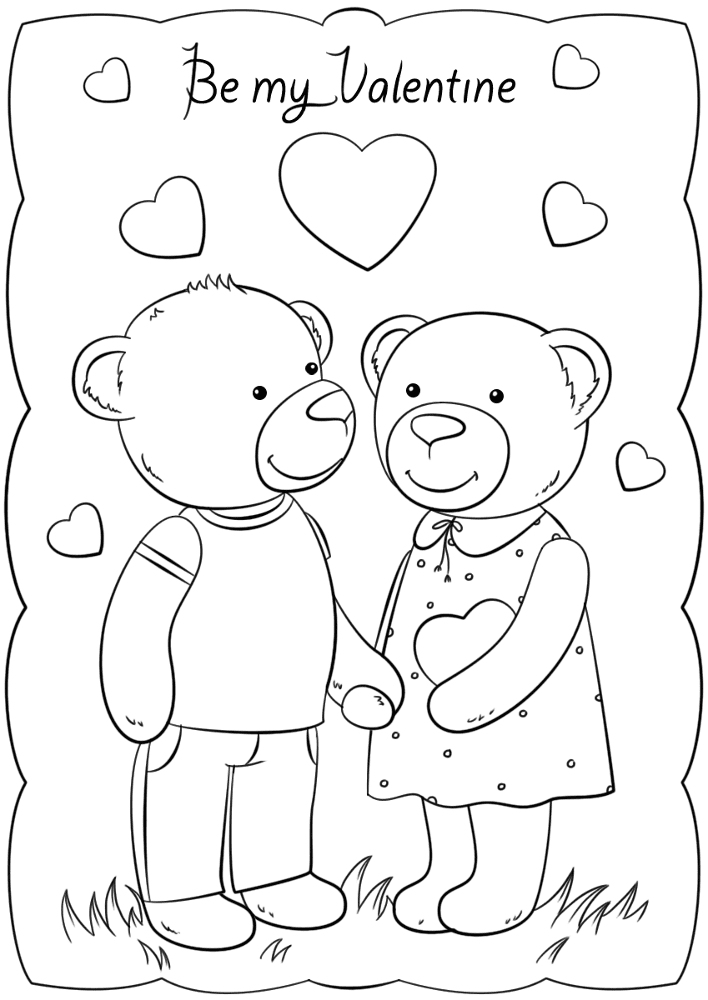 Desenho de Dia De São Valentm para colorir e imprimir: número 43