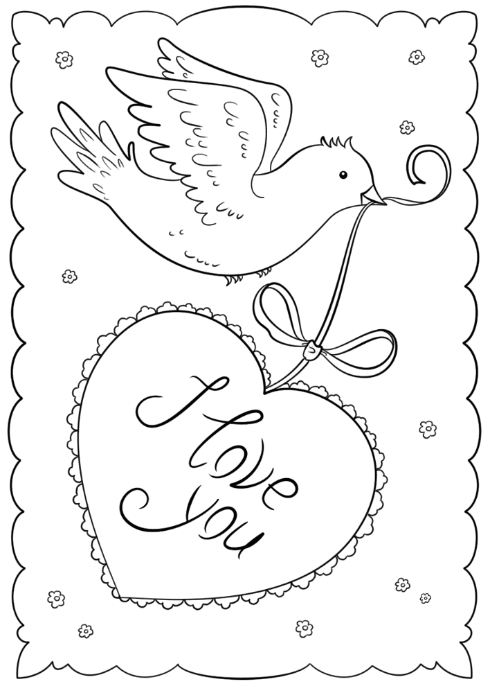 Desenho de Dia De São Valentm para colorir e imprimir: número 44