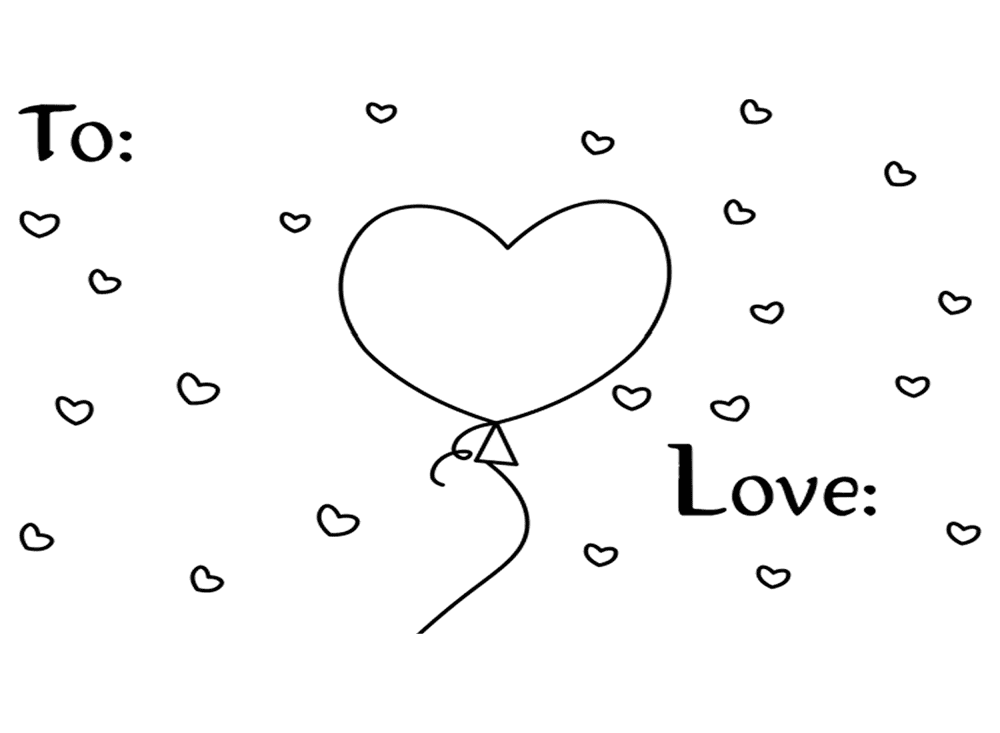 Desenho de Dia De São Valentm para colorir