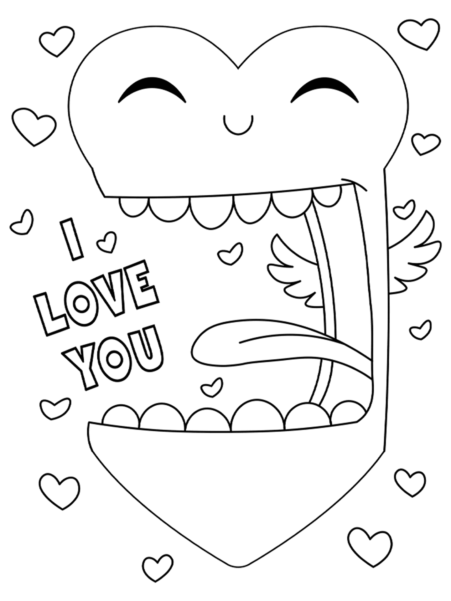 Desenho de Dia De São Valentm para colorir