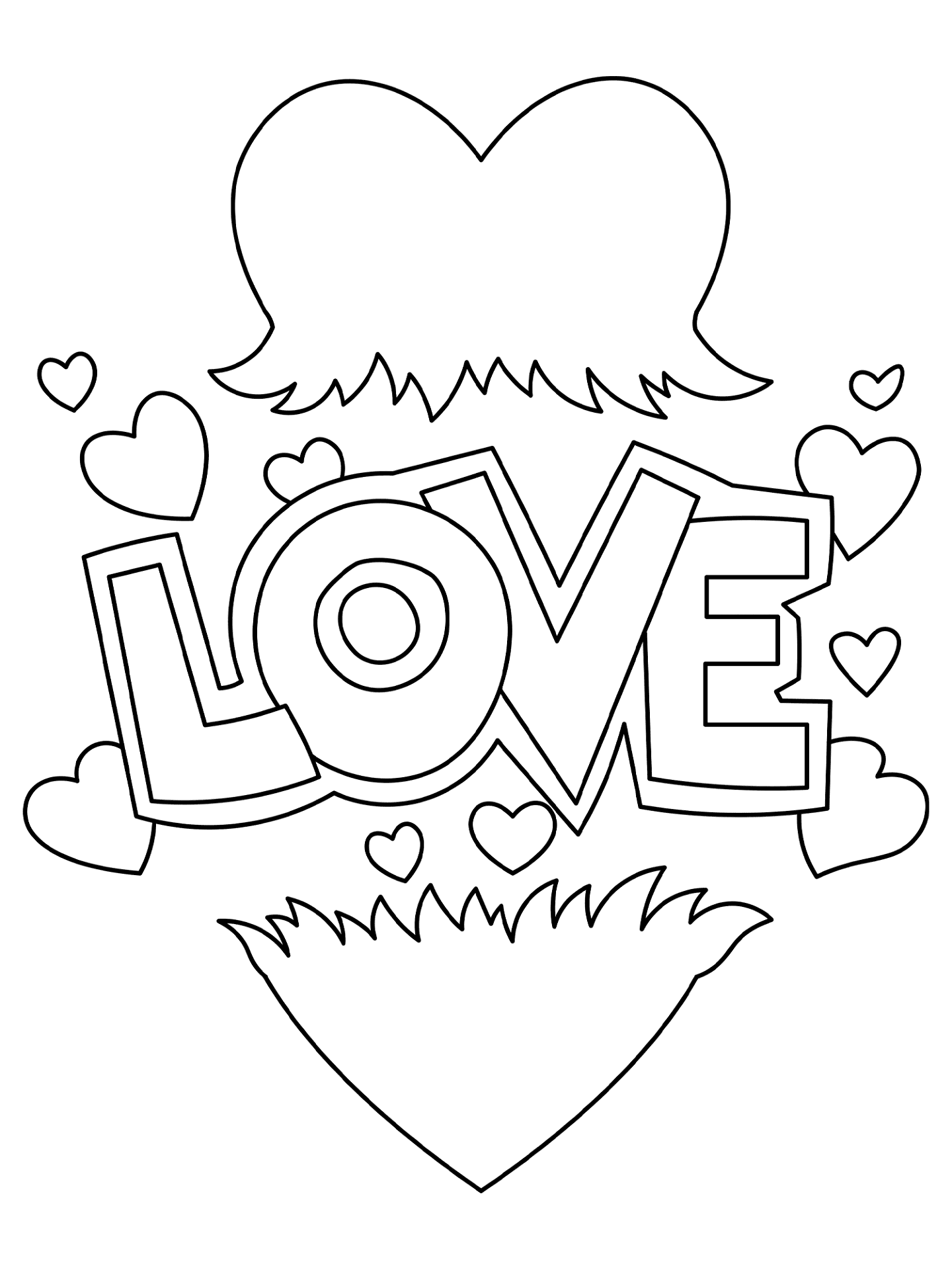 Desenho de Dia De São Valentm para colorir