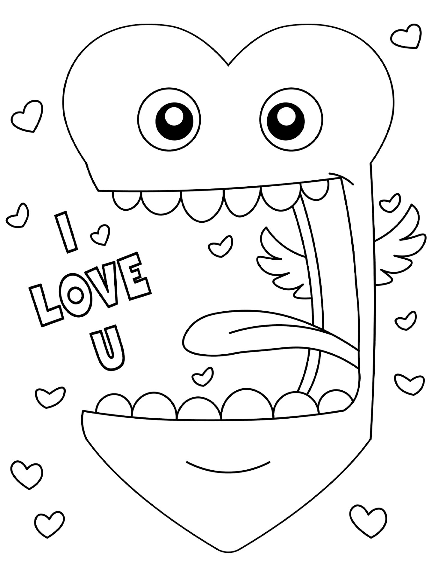 Desenho de Dia De São Valentm para colorir