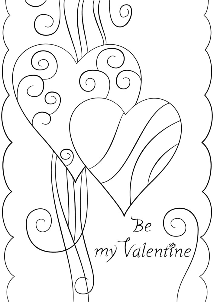 Desenho de Dia De São Valentm para colorir