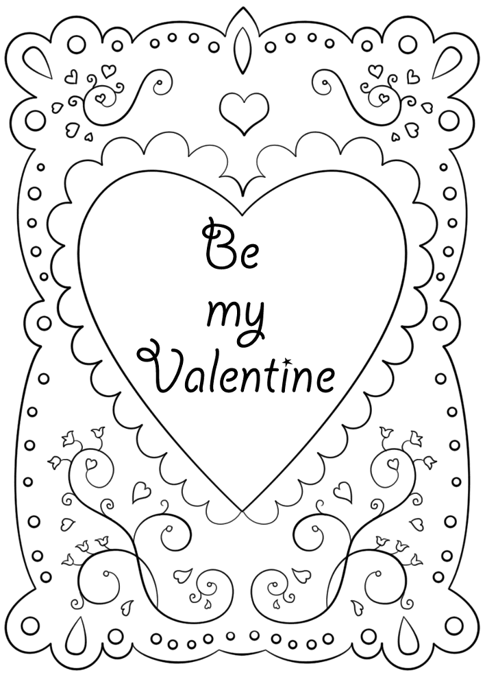 Desenho de Dia De São Valentm para colorir