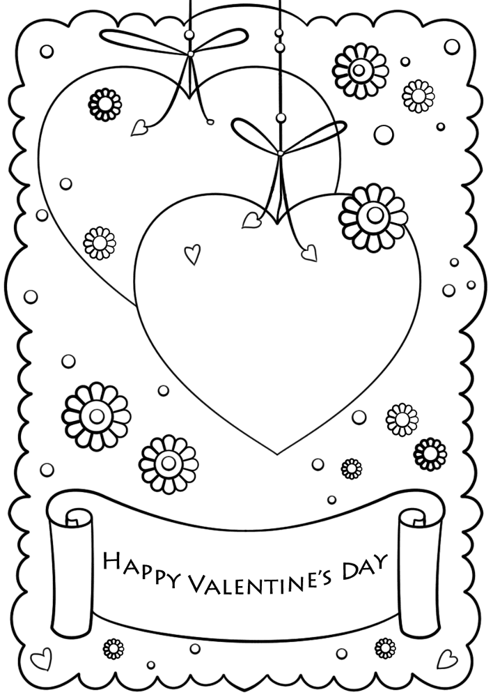 Desenho de Dia De São Valentm para colorir