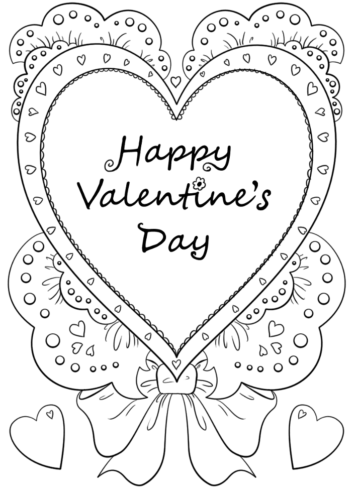 Desenho de Dia De São Valentm para colorir