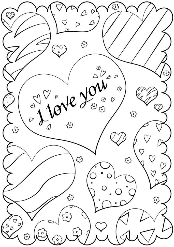 Desenho de Dia De São Valentm para colorir