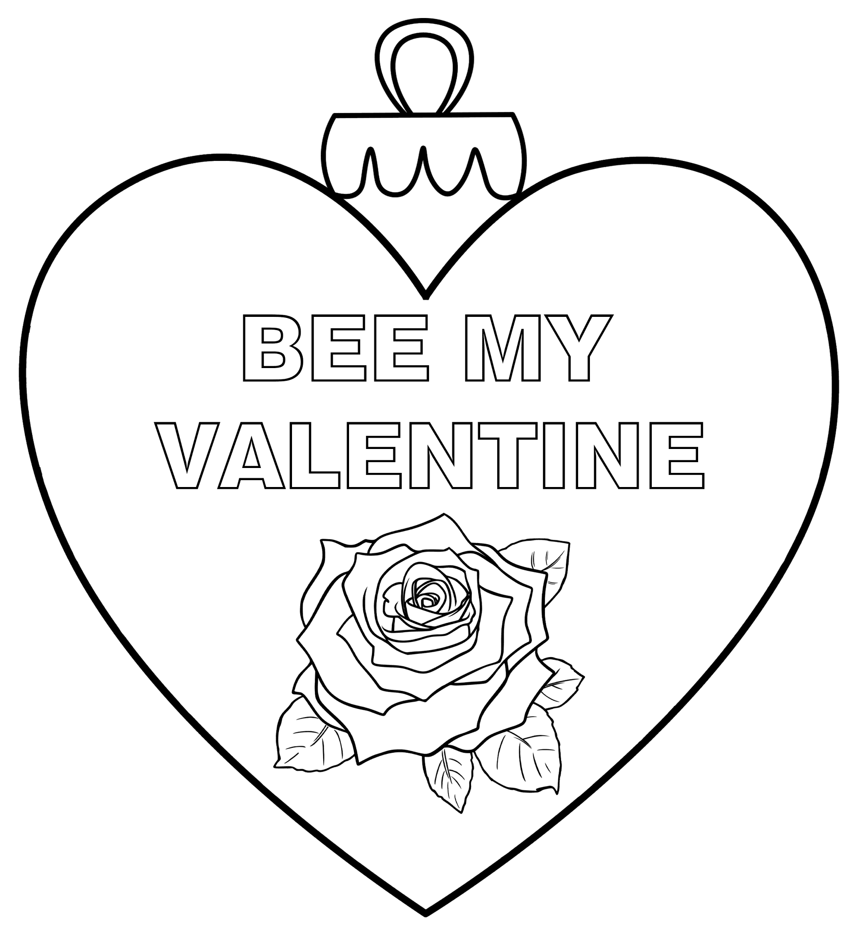 Desenho de Dia De São Valentm para colorir