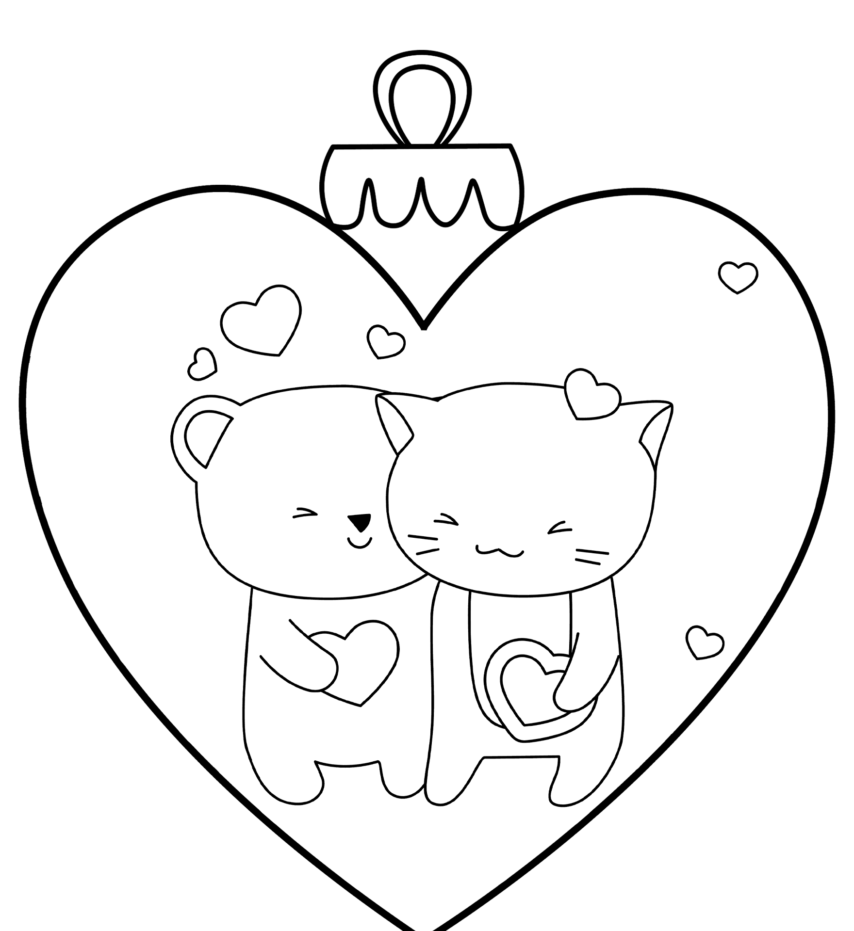 Desenho de Dia De São Valentm para colorir