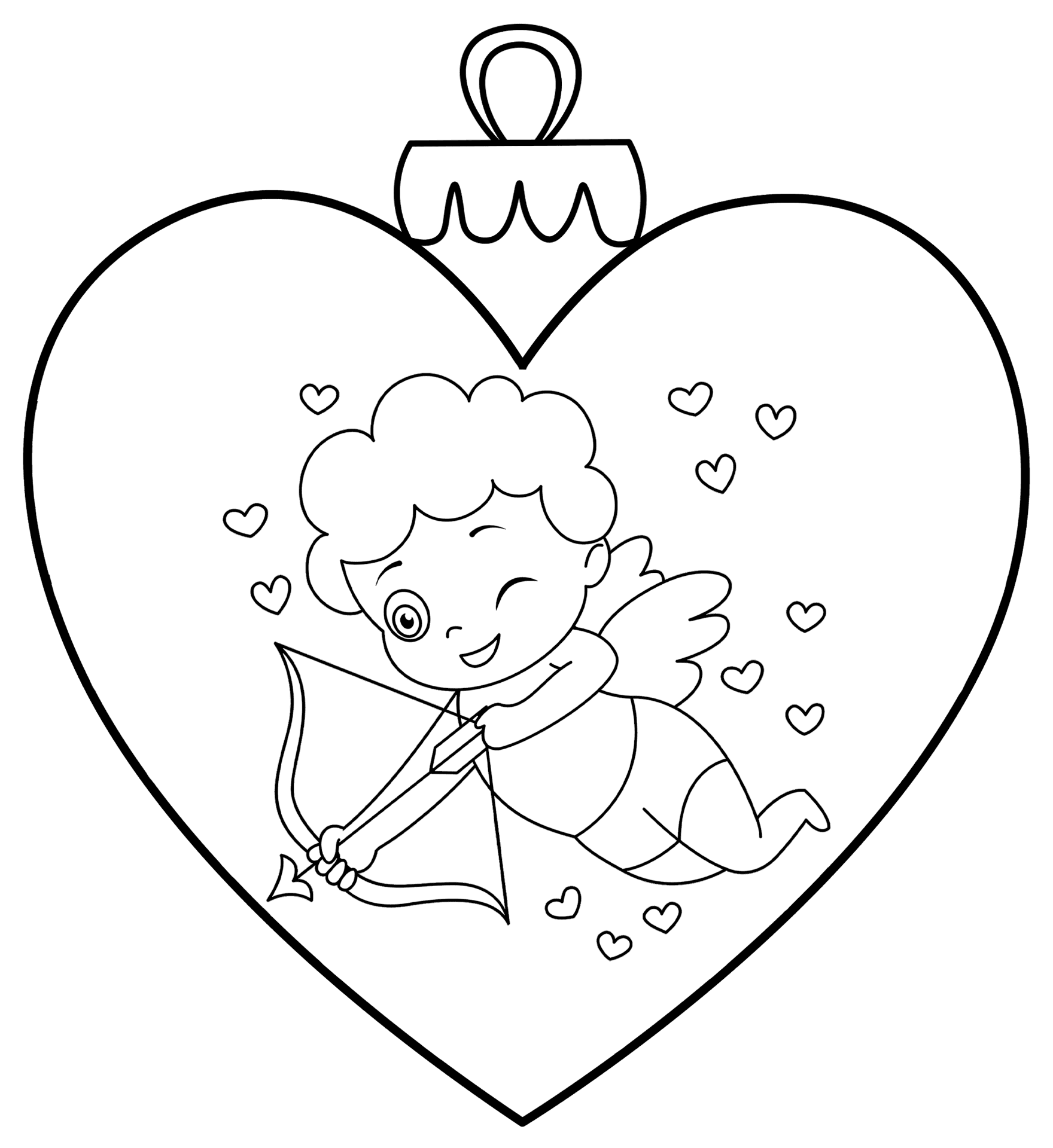 Desenho de Dia De São Valentm para colorir