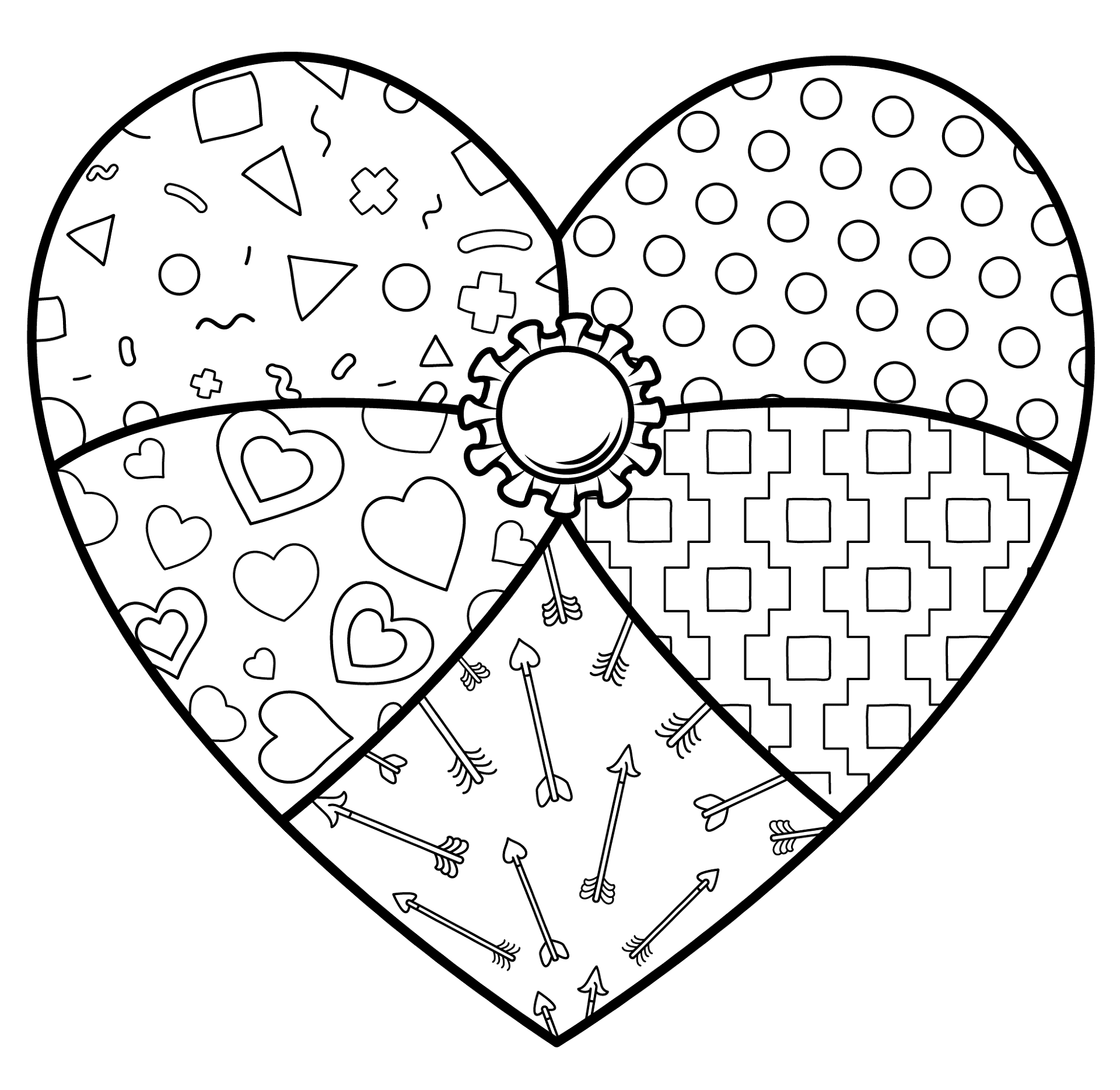 Desenho de Dia De São Valentm para colorir