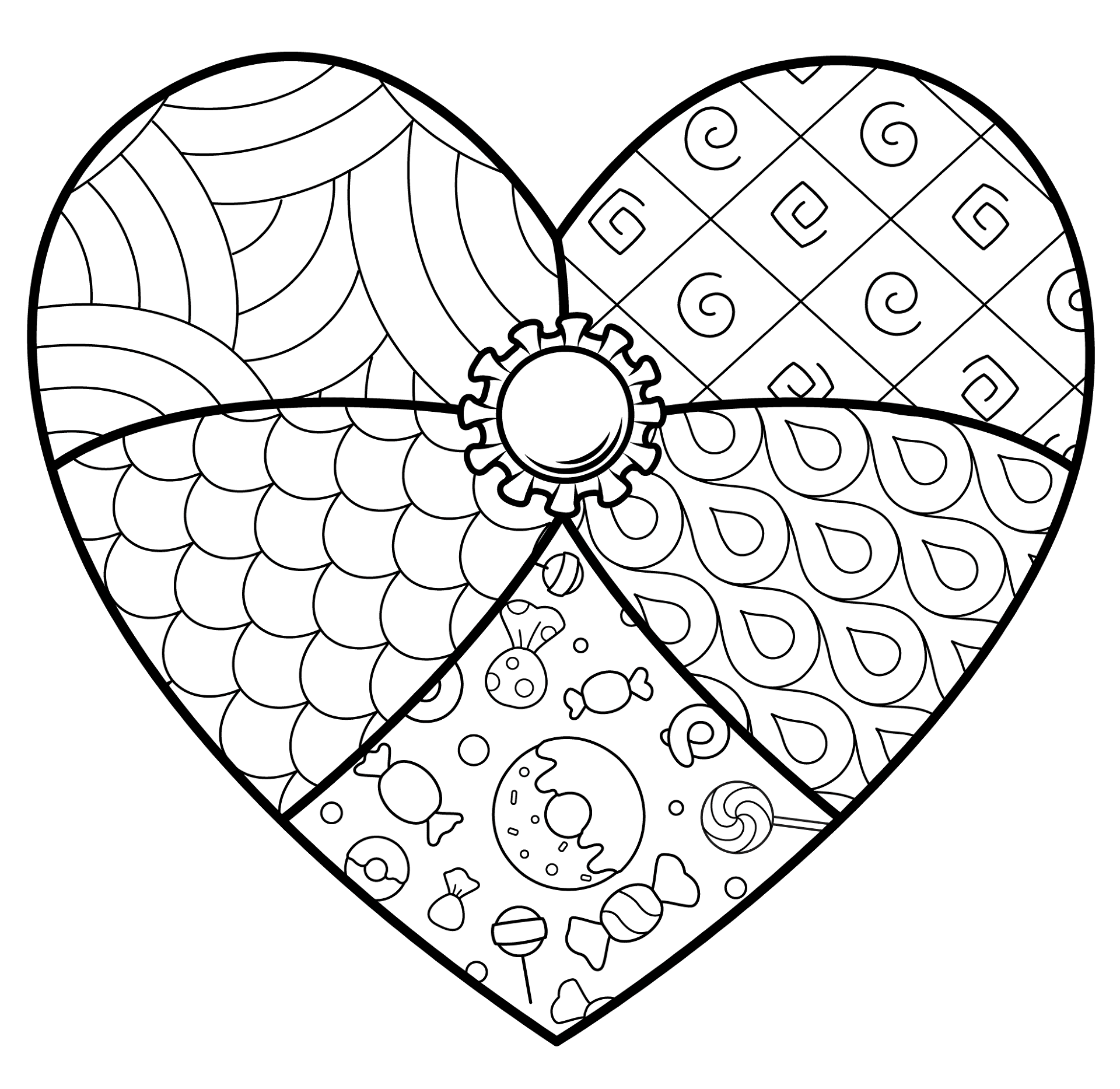 Desenho de Dia De São Valentm para colorir