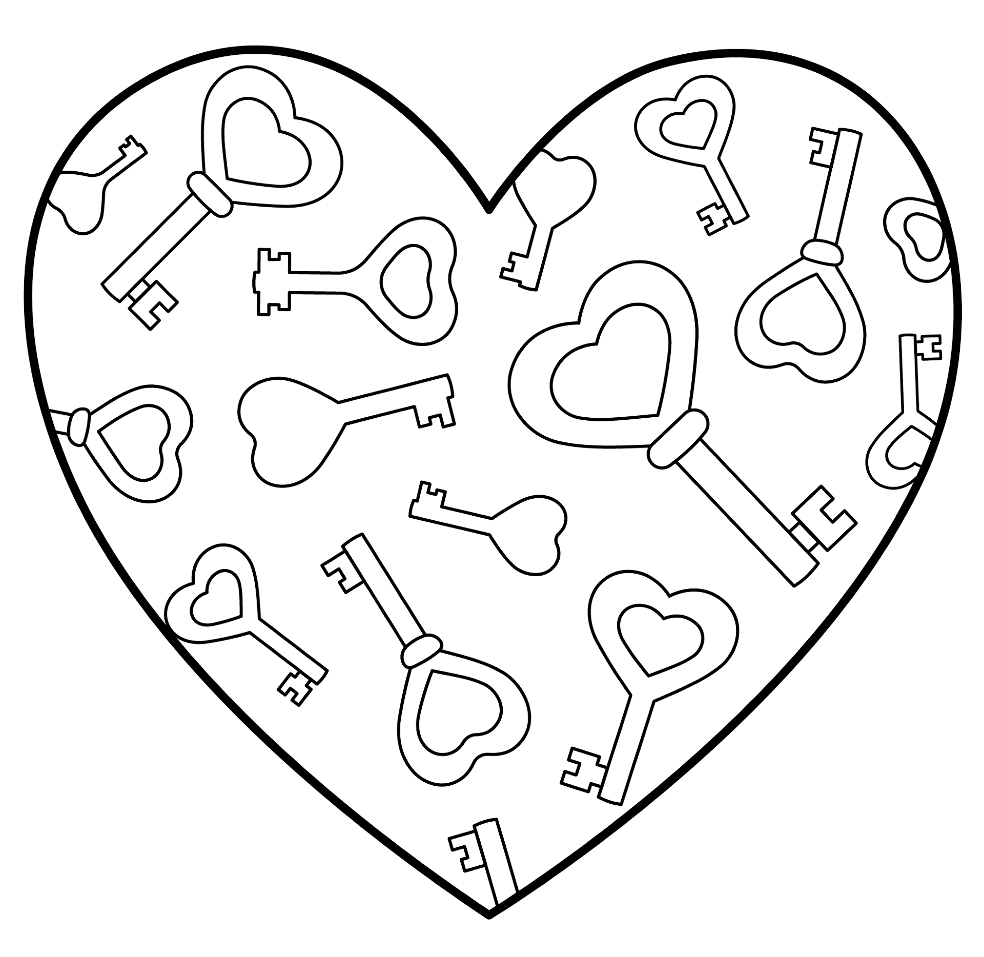Desenho de Dia De São Valentm para colorir