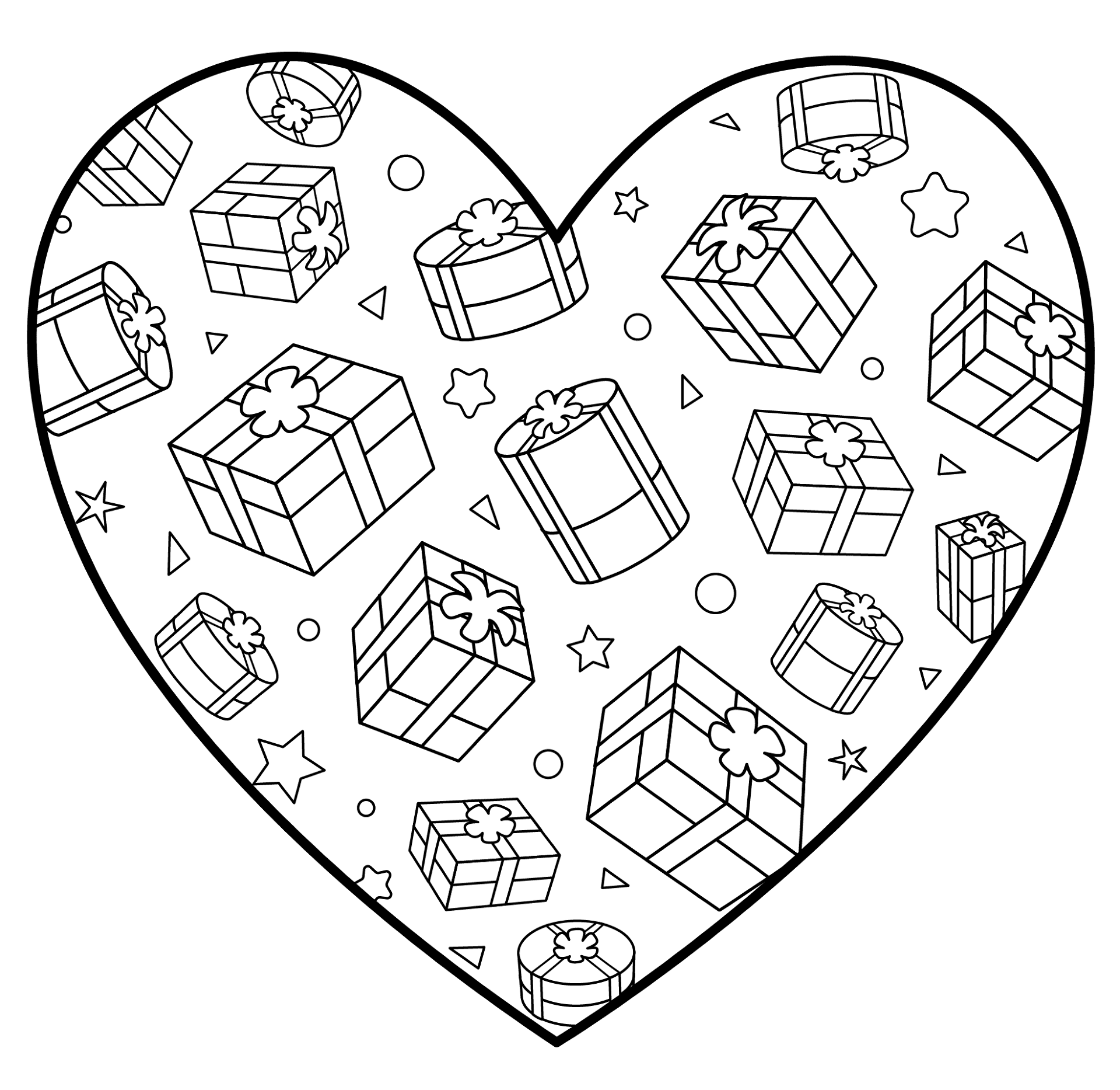Desenho de Dia De São Valentm para colorir