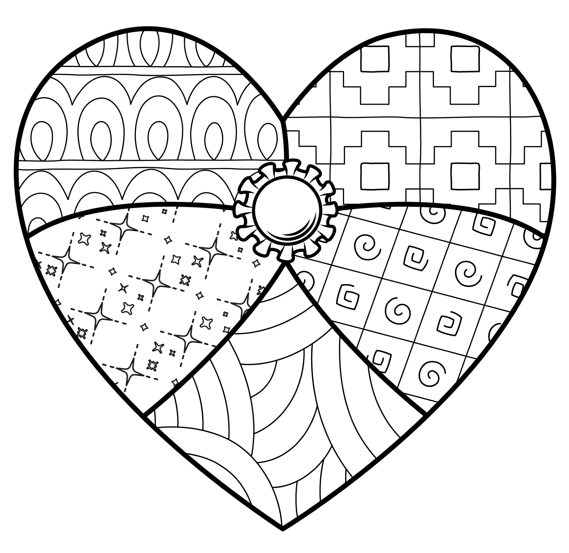 Desenho de Dia De São Valentm para colorir