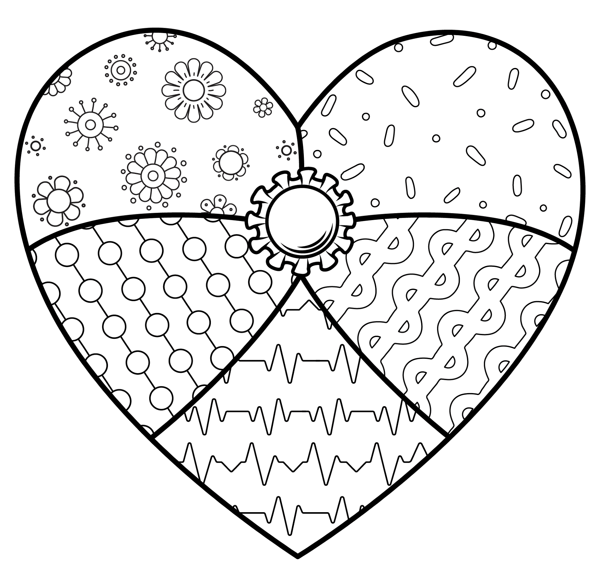 Desenho de Dia De São Valentm para colorir