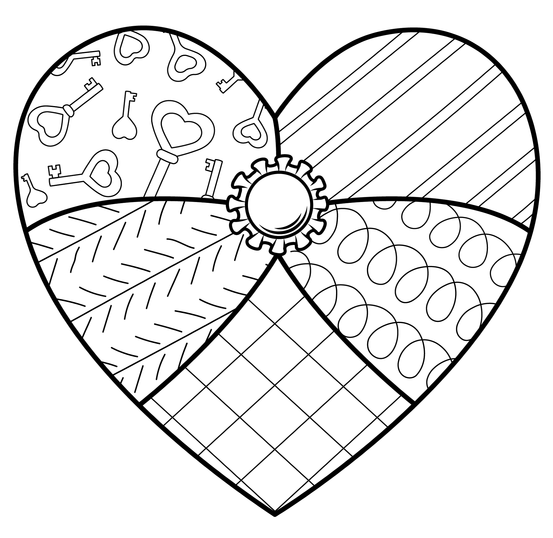 Desenho de Dia De São Valentm para colorir