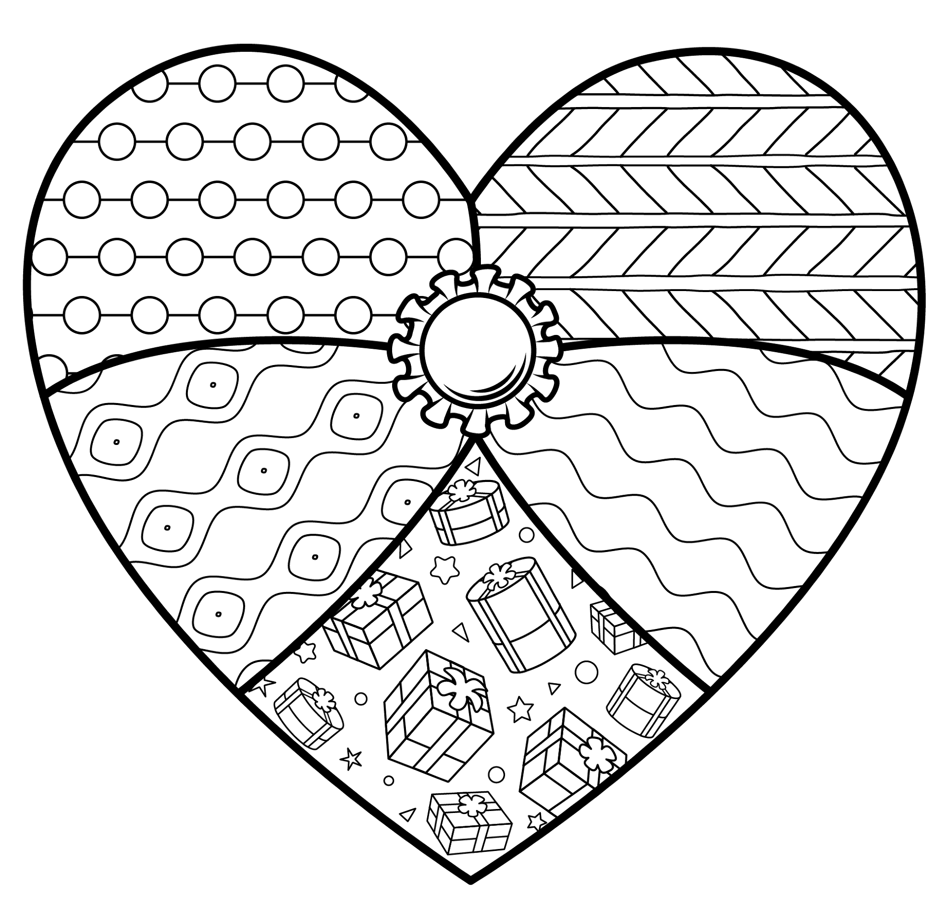Desenho de Dia De São Valentm para colorir