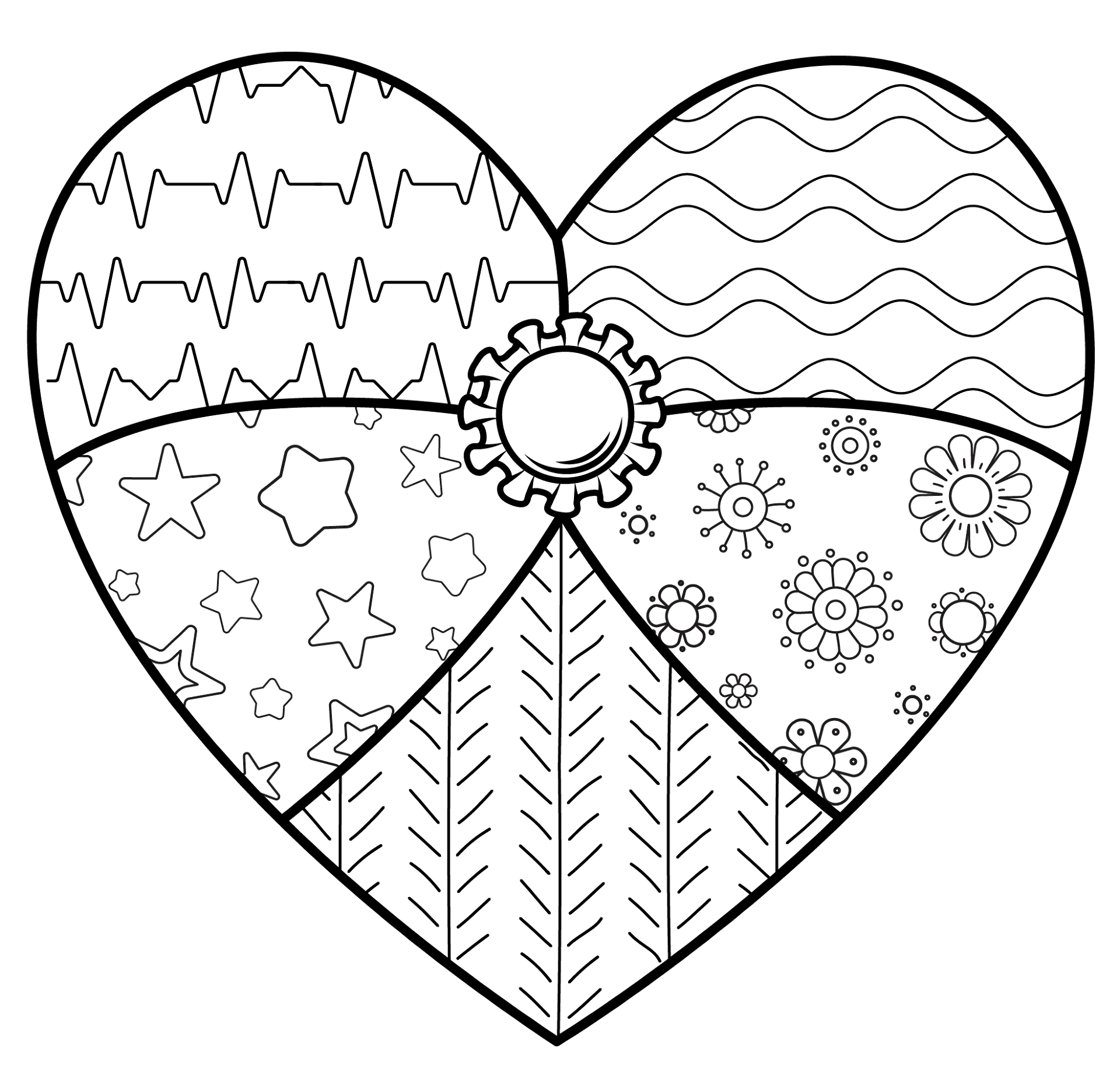 Desenho de Dia De São Valentm para colorir