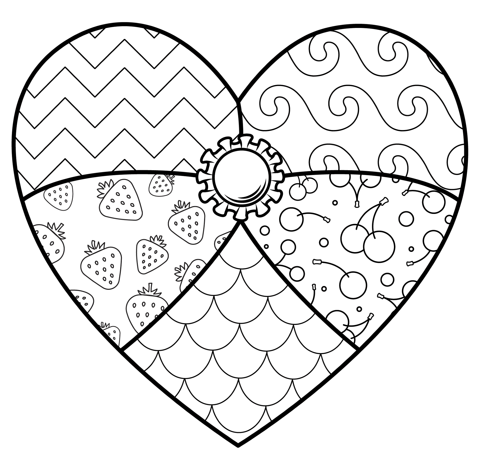 Desenho de Dia De São Valentm para colorir