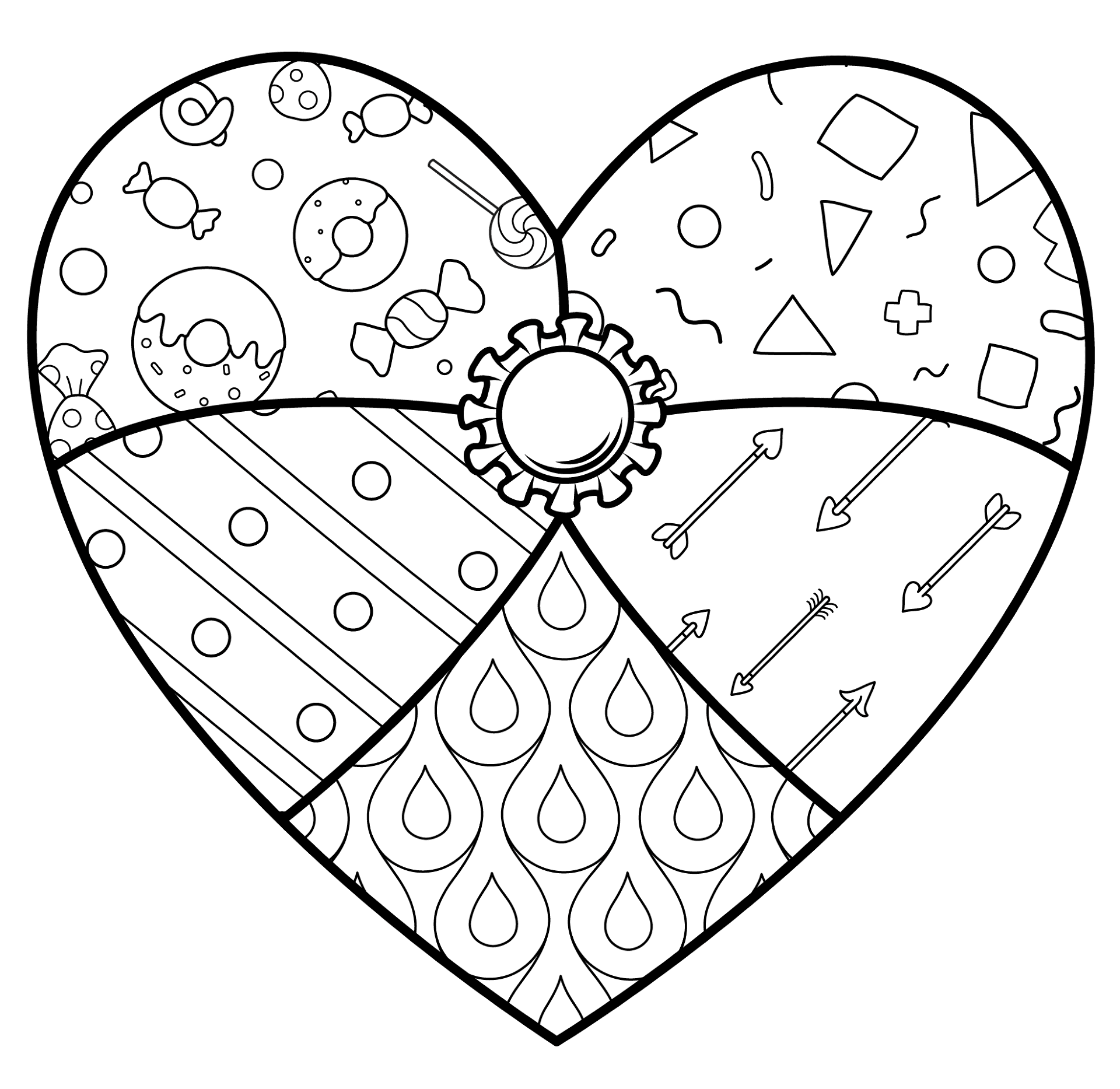 Desenho de Dia De São Valentm para colorir