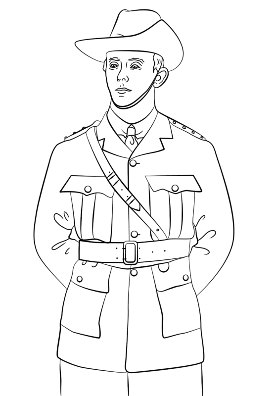 Desenho de Dia Do Armistício para colorir e imprimir: número 9