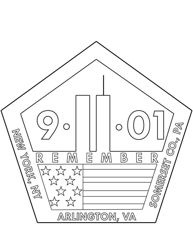 Desenho de Dia Do Patriota para colorir e imprimir: número 1