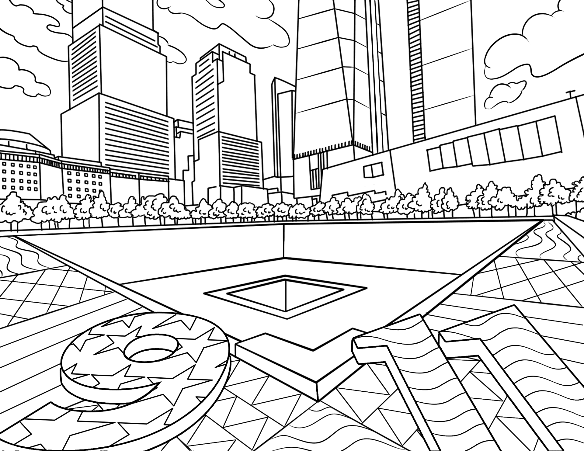 Desenho de Dia Do Patriota para colorir e imprimir: número 2