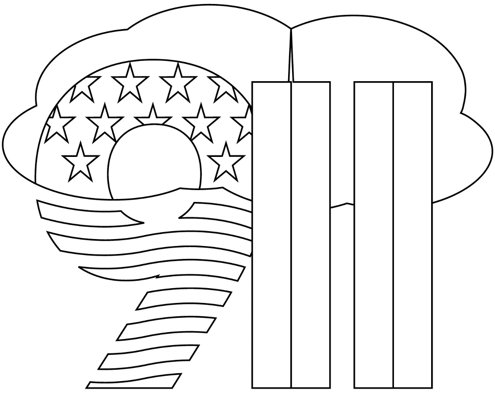 Desenho de Dia Do Patriota para colorir e imprimir: número 7