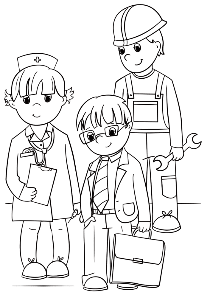 Desenho de Dia Do Trabalho para colorir e imprimir: número 7