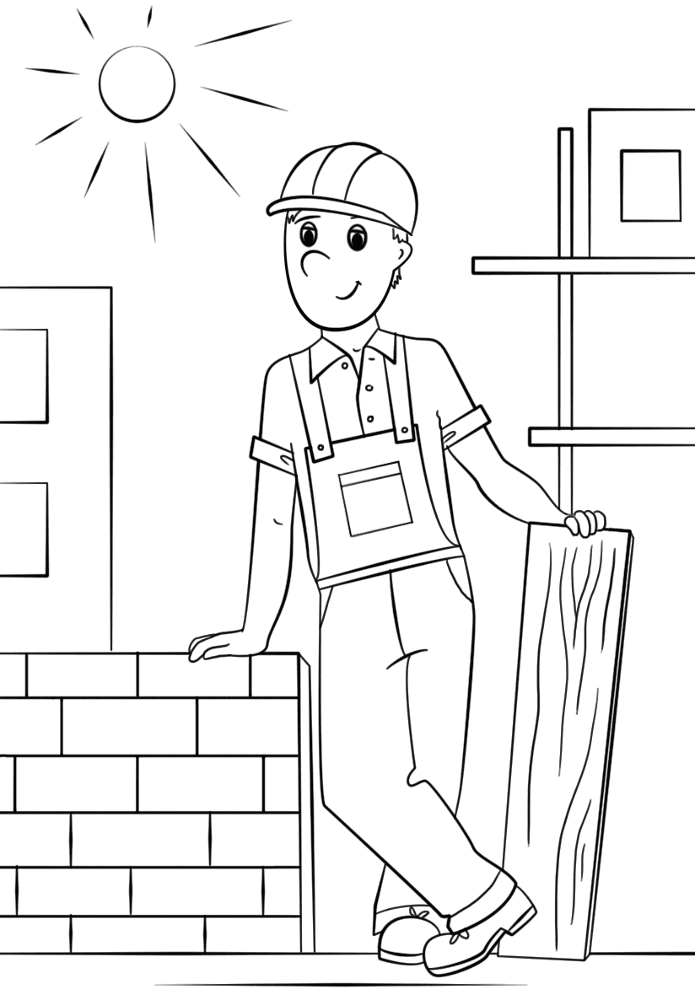 Desenho de Dia Do Trabalho para colorir e imprimir: número 8