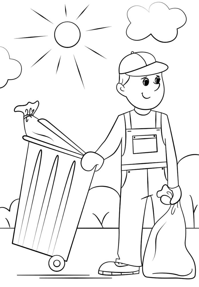 Desenho de Dia Do Trabalho para colorir e imprimir: número 10