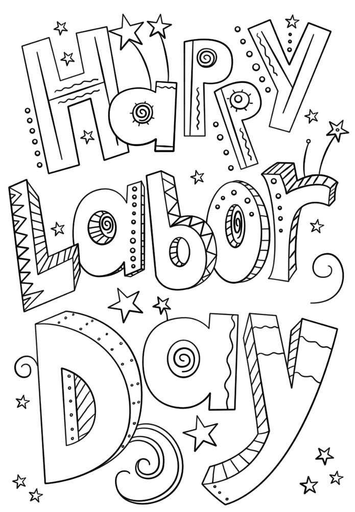 Desenho de Dia Do Trabalho para colorir e imprimir: número 16