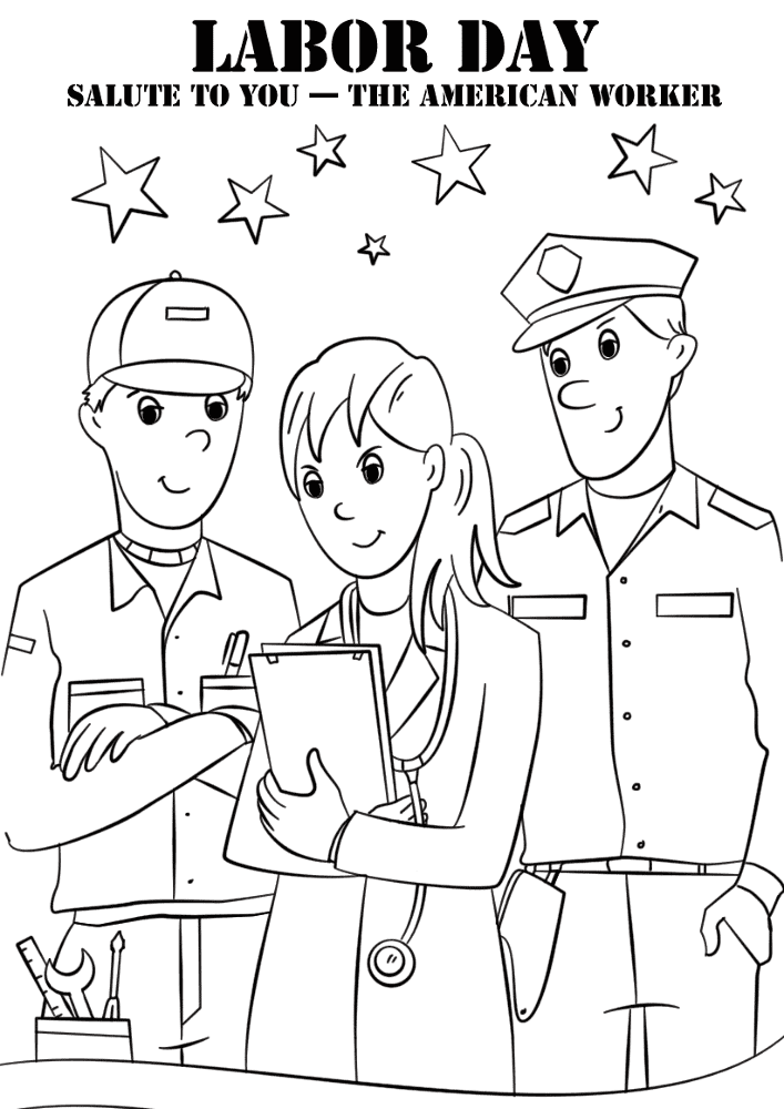Desenho de Dia Do Trabalho para colorir e imprimir: número 22