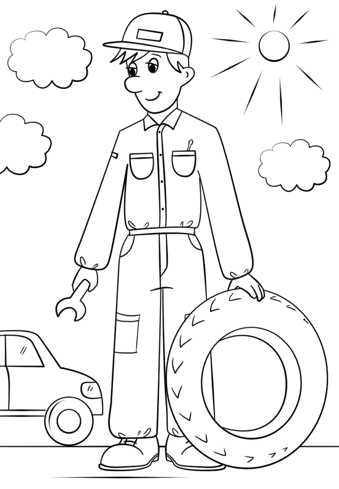 Desenho de Dia Do Trabalho para colorir e imprimir: número 25