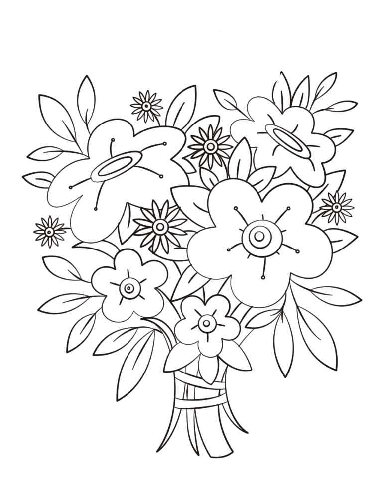 Desenho de Dia Dos Avós para colorir e imprimir: número 5