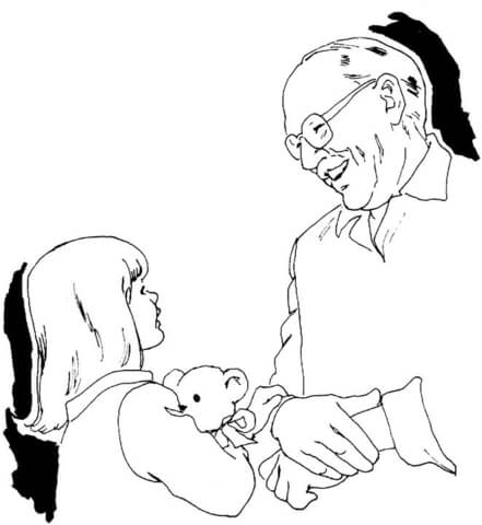 Desenho de Dia Dos Avós para colorir e imprimir: número 6
