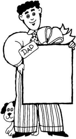 Desenho de Dia Dos Pais para colorir e imprimir: número 13