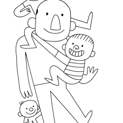 Desenho de Dia Dos Pais para colorir e imprimir: número 34