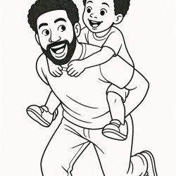 Desenho de Dia Dos Pais para colorir e imprimir: número 35