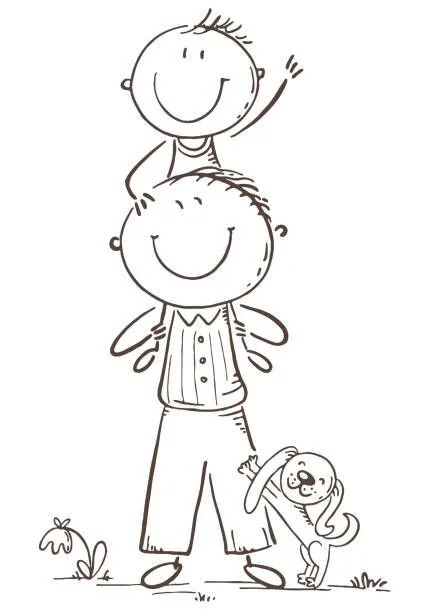 Desenho de Dia Dos Pais para colorir e imprimir: número 36